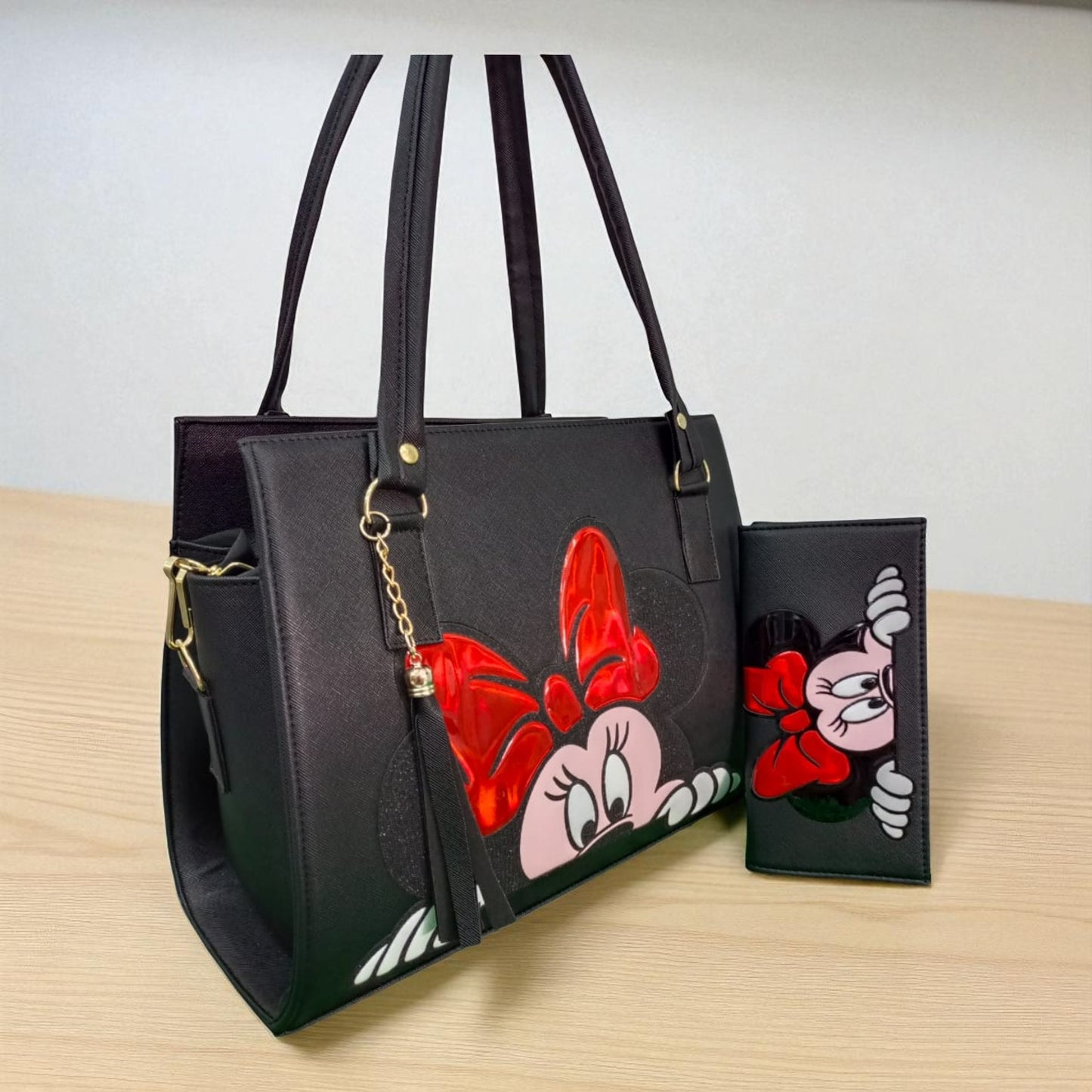 Bolsa de dama Personajes divertida moderna exclusiva morada sintética alta calidad duradera