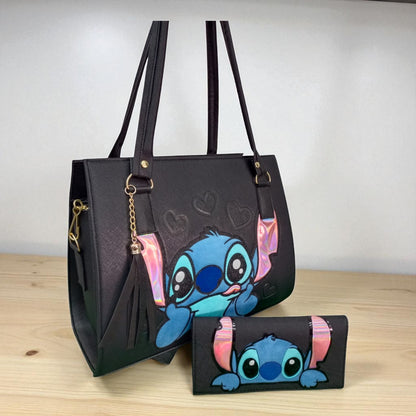 Bolsa de dama Personajes divertida moderna exclusiva morada sintética alta calidad duradera