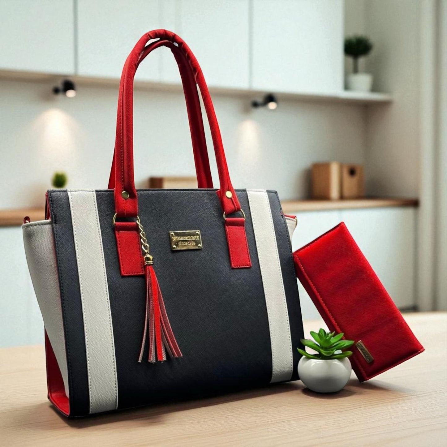 Bolsa de dama Alessandra elegante moderna grande exclusiva