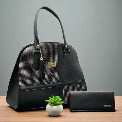 Bolsa de dama Valeria elegante moderna bicolor sintética alta calidad duradera exclusiva