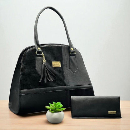 Bolsa de dama Valeria elegante moderna bicolor sintética alta calidad duradera exclusiva