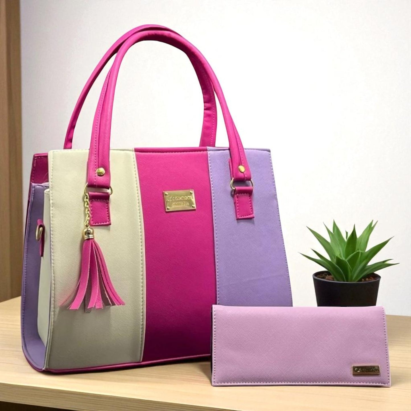 Bolsa de dama Julia elegante moderna grande multicolor sintética alta calidad duradera