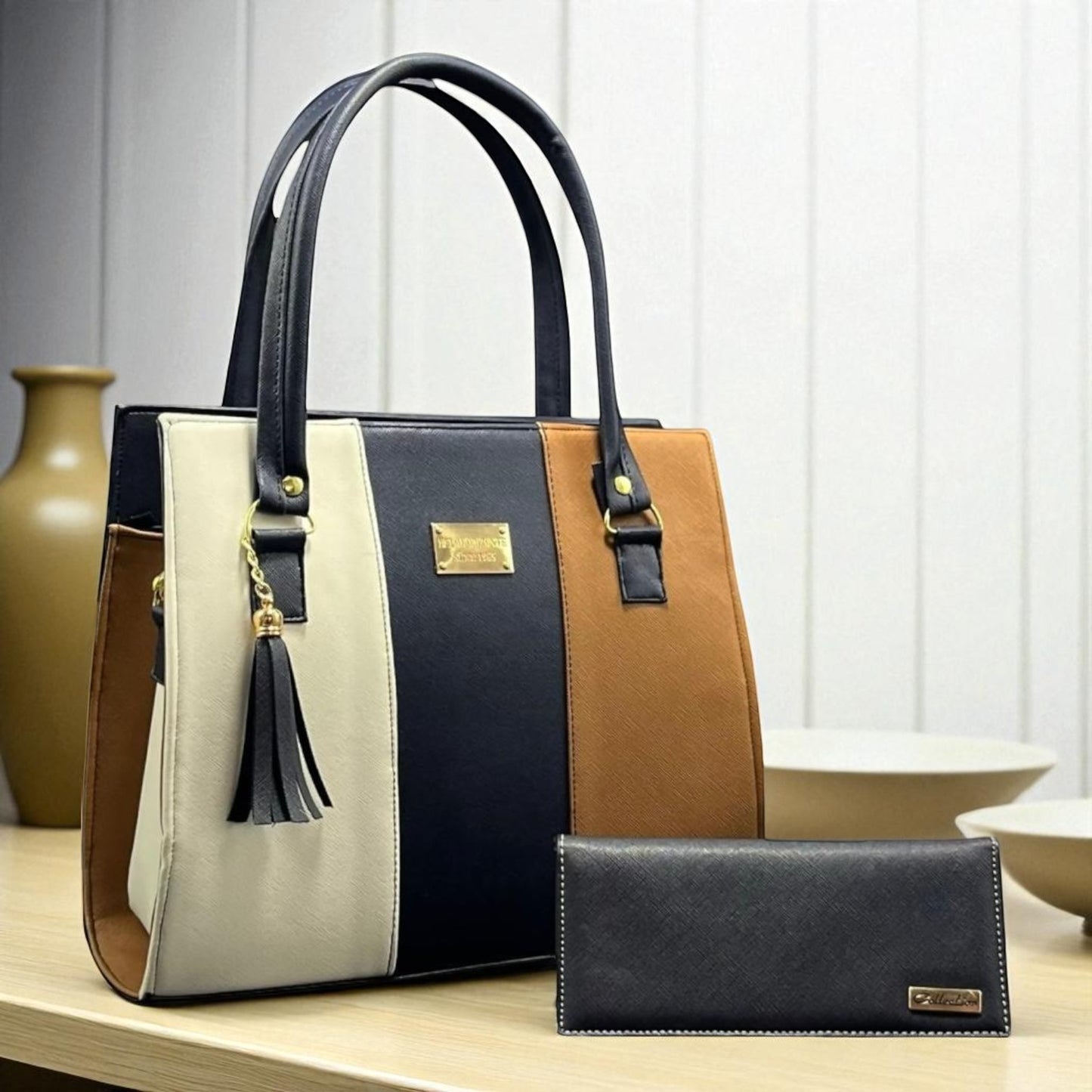 Bolsa de dama Julia elegante moderna grande multicolor sintética alta calidad duradera