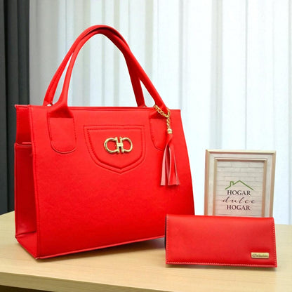 Bolsa de dama Marcela elegante moderna grande blanca sintética alta calidad duradera