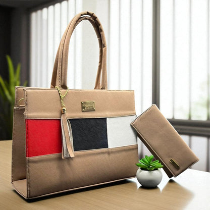 Bolsa de dama Karina elegante moderna grande roja sintética alta calidad duradera