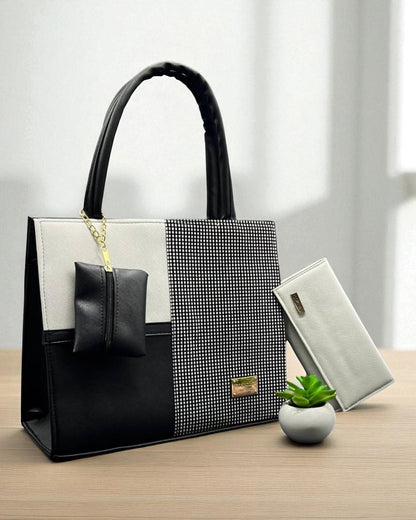 Bolsa de dama Lorena elegante moderna grande beige sintética alta calidad duradera