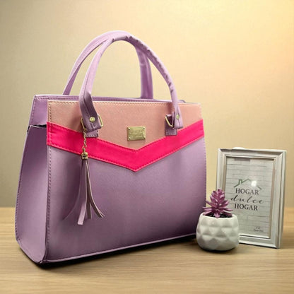 Bolsa de dama Estefanía roja elegante moderna resistente amplia ideal revender México