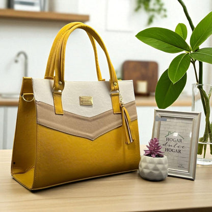 Bolsa de dama Estefanía roja elegante moderna resistente amplia ideal revender México