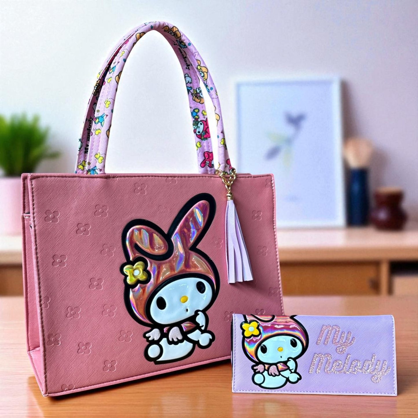 Bolsa de dama Personajes divertida moderna exclusiva morada sintética alta calidad duradera