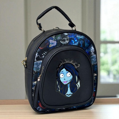 MOCHILA de dama Personajes divertida moderna exclusiva morada sintética alta calidad duradera