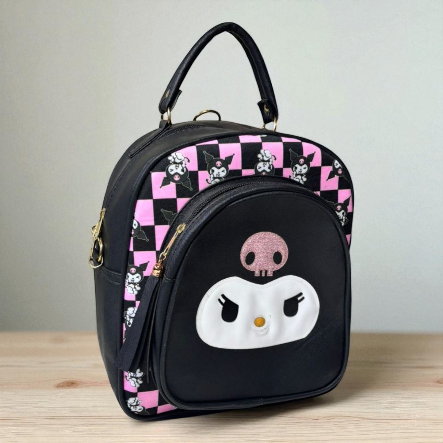 MOCHILA de dama Personajes divertida moderna exclusiva morada sintética alta calidad duradera