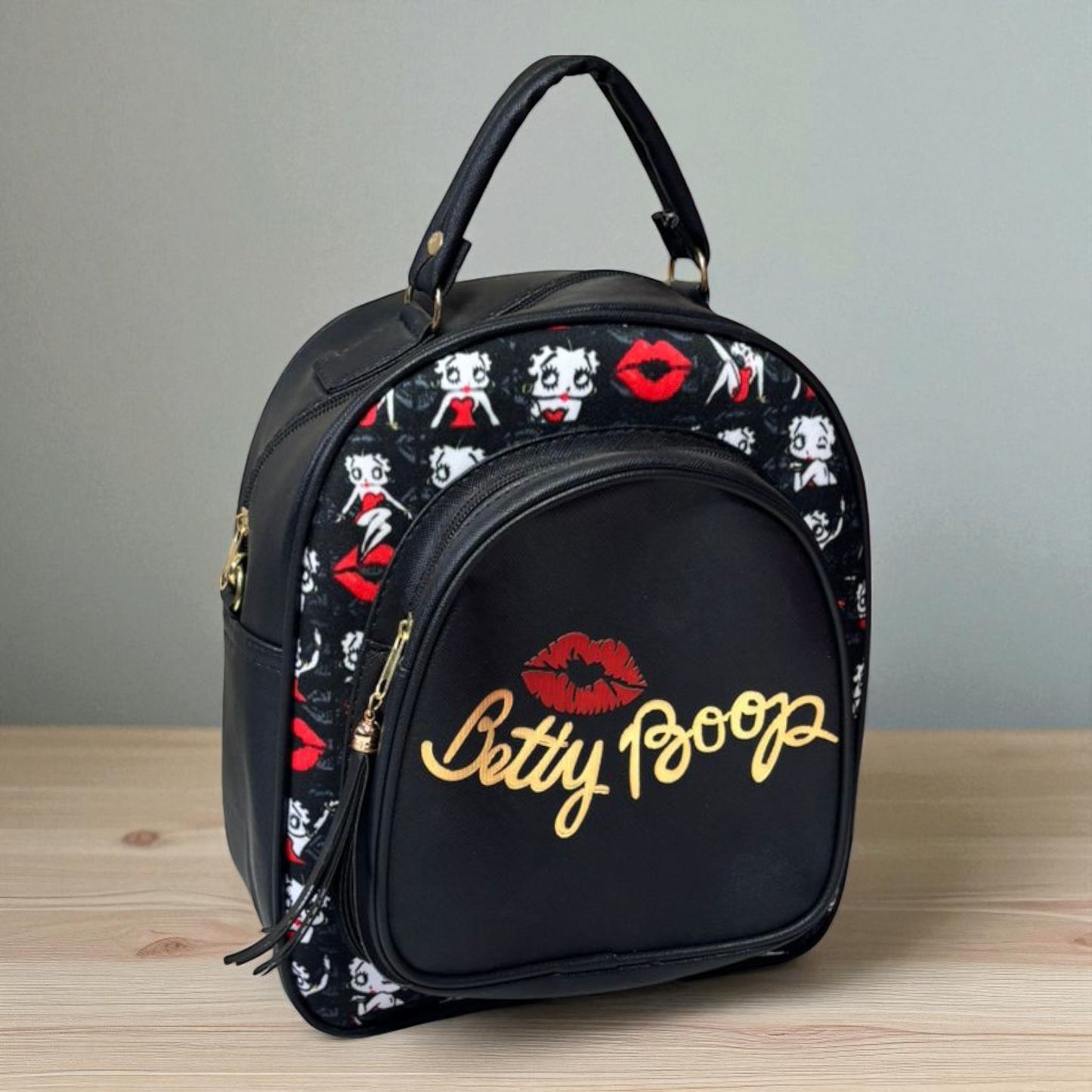 MOCHILA de dama Personajes divertida moderna exclusiva morada sintética alta calidad duradera