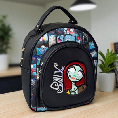 MOCHILA de dama Personajes divertida moderna exclusiva morada sintética alta calidad duradera