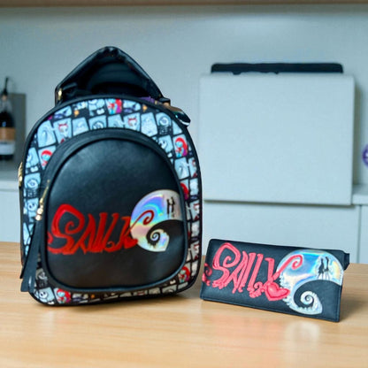 MOCHILA de dama Personajes divertida moderna exclusiva morada sintética alta calidad duradera