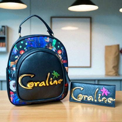 MOCHILA de dama Personajes divertida moderna exclusiva morada sintética alta calidad duradera