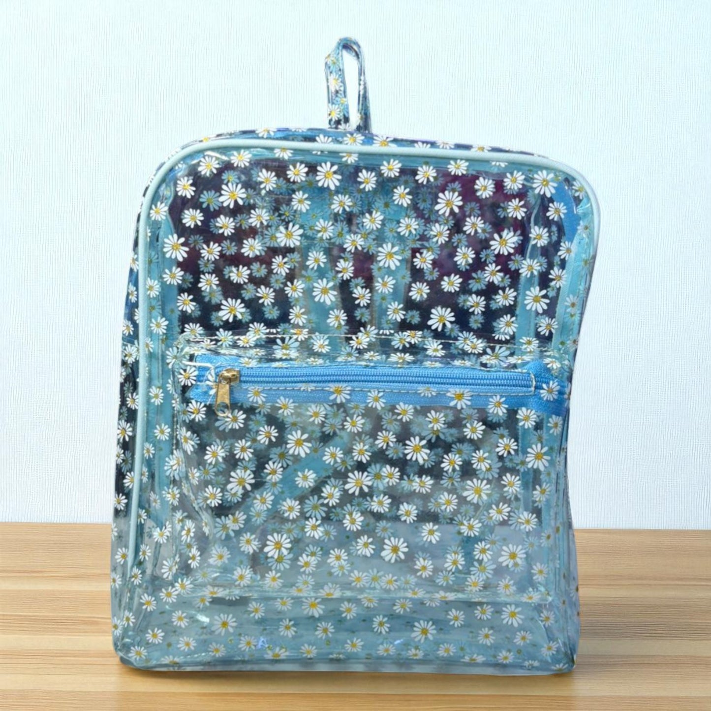 Mochila verde CECILIA estampado margaritas moda juvenil práctica escolar casual ligera resistente