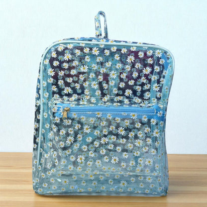 Mochila verde CECILIA estampado margaritas moda juvenil práctica escolar casual ligera resistente