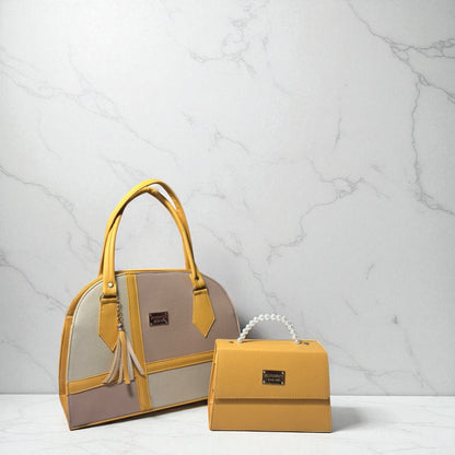 Dúo de bolsas sintéticas de alta calidad rojo blanco negro mamá hija