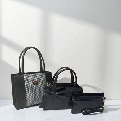 Trio de bolsas consta de Mediana , Mini y Cosmetiquera de material sintetico de alta calidad