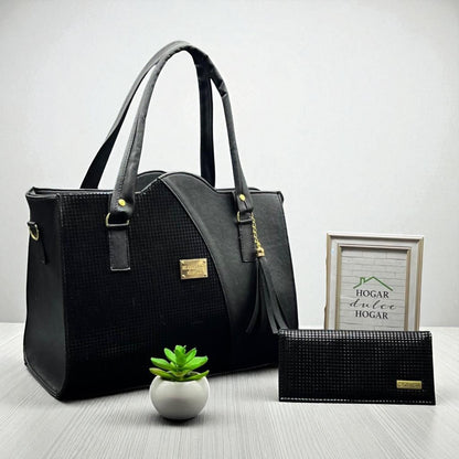 Bolsa de dama Camila elegante moderna estampado vaquita sintética alta calidad duradera