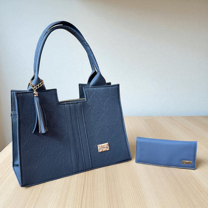 Bolsa de dama LUCIA color vino geométrica elegante grande resistente moda casual oficina