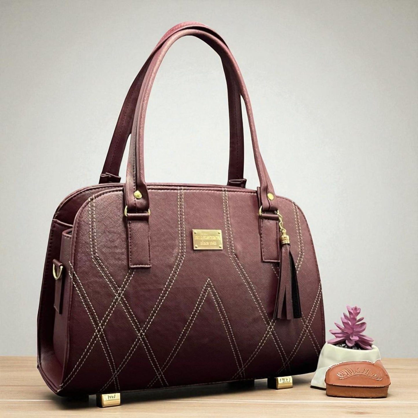 Bolsa de dama Gabriela elegante moderna grande blanca sintética alta calidad duradera