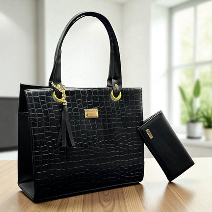 Bolsa de dama Vale croco beige elegante sintética alta calidad duradera