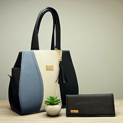 Bolsa de dama Andrea elegante moderna tricolor sintética alta calidad duradera exclusiva