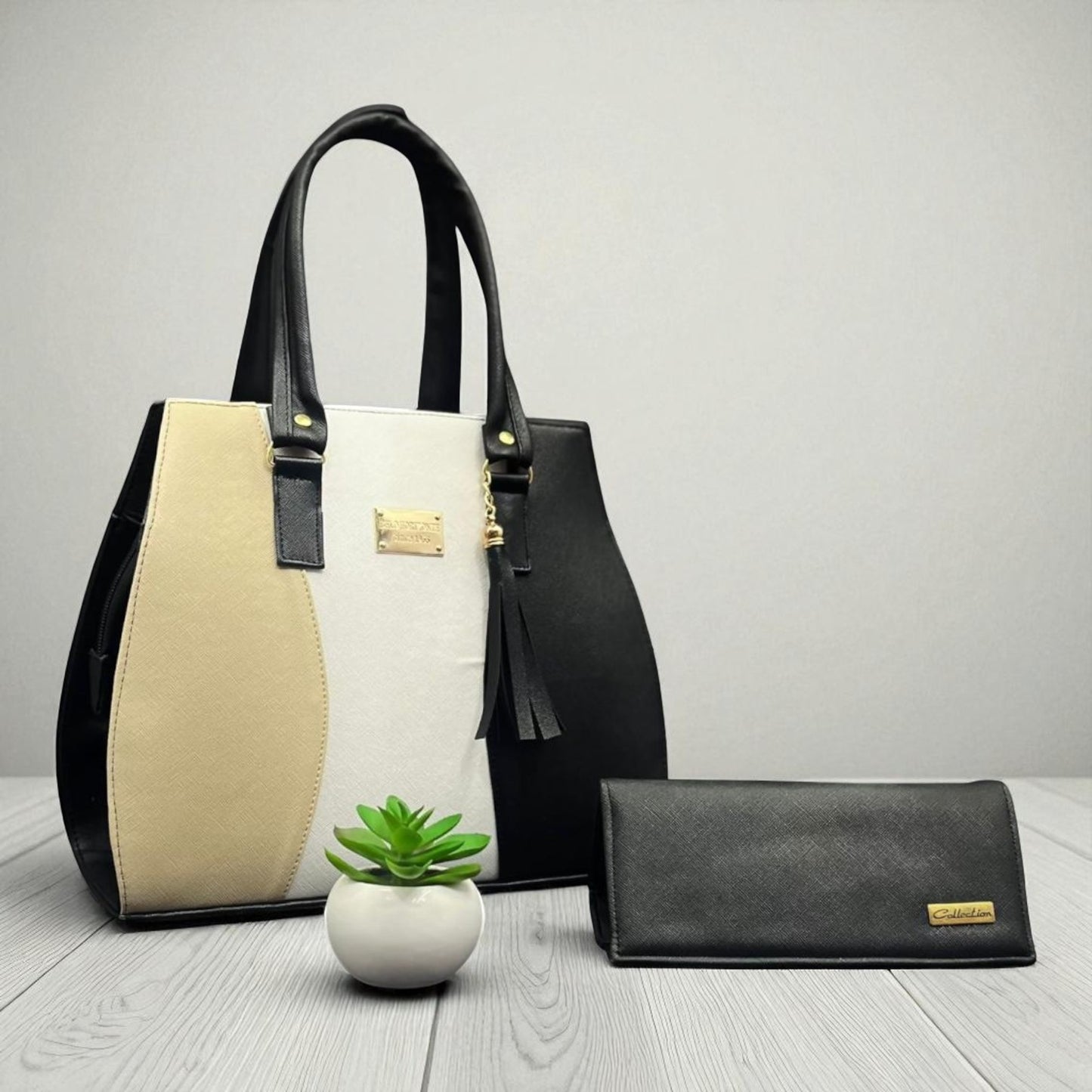 Bolsa de dama Andrea elegante moderna tricolor sintética alta calidad duradera exclusiva