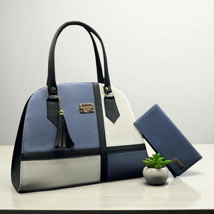 Bolsa de dama Valeria elegante moderna bicolor sintética alta calidad duradera exclusiva