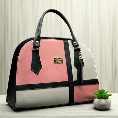 Bolsa de dama Valeria elegante moderna bicolor sintética alta calidad duradera exclusiva
