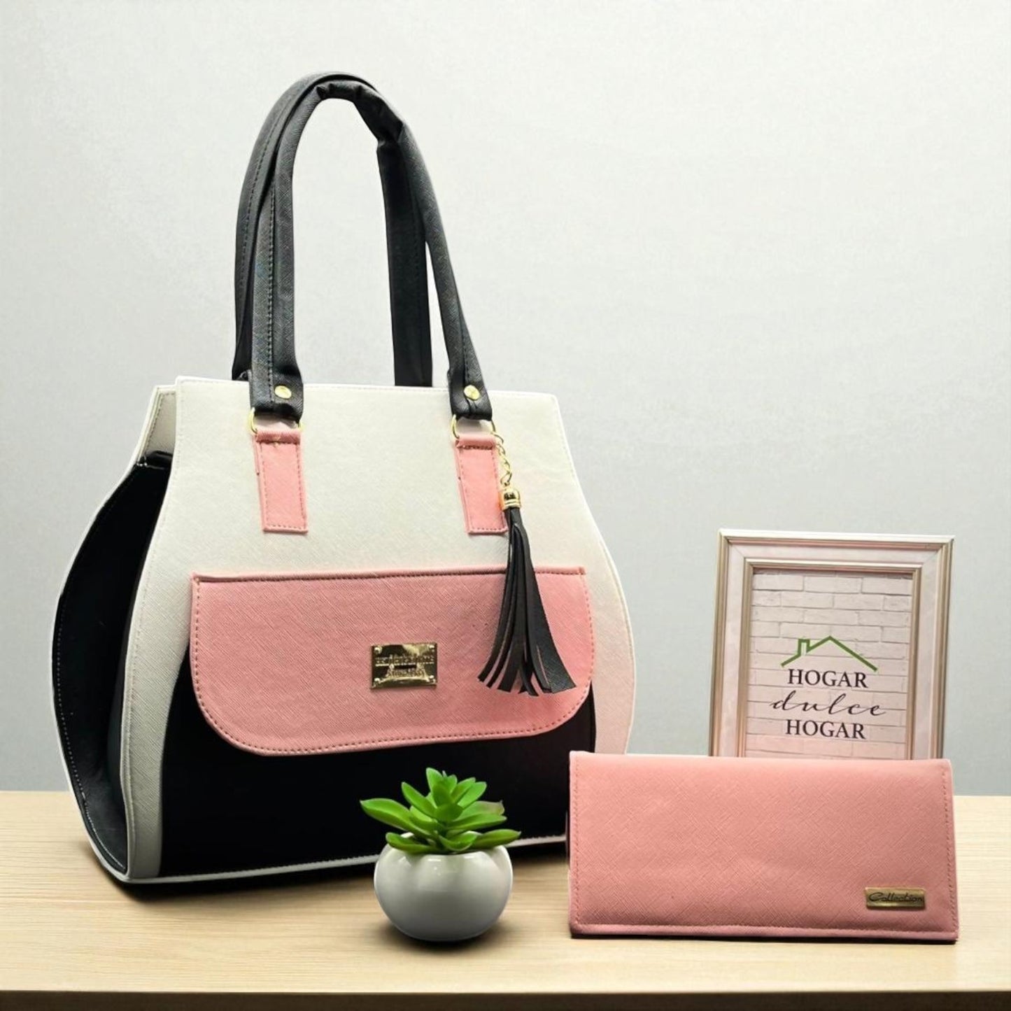 Bolsa de dama Camil tricolor rojo azul blanco elegante sintética resistente moda