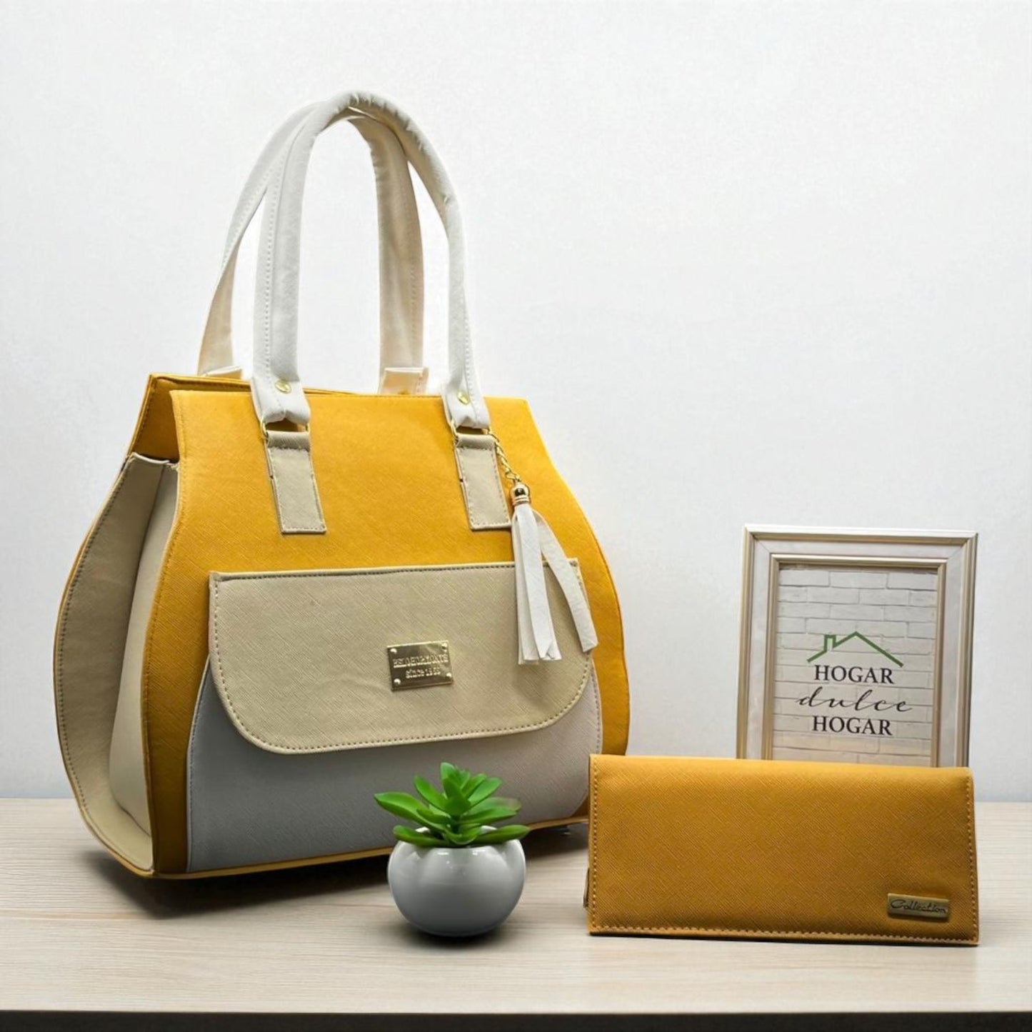 Bolsa de dama Camil tricolor rojo azul blanco elegante sintética resistente moda